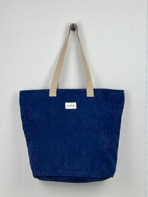 Bolsa Tote Bag grande en pana La Matilda  color marino