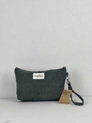Neceser grande en pana  La Matilda color gris
