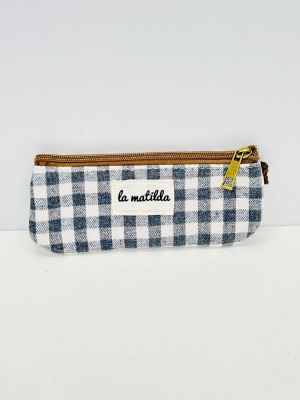 Estuche La Matilda color vichy gris