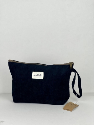 Neceser maxi en pana La Matilda color negro